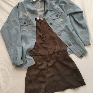 brown flowing romper 🍂